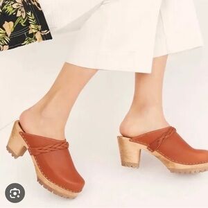 MIA Brown Leather Mules